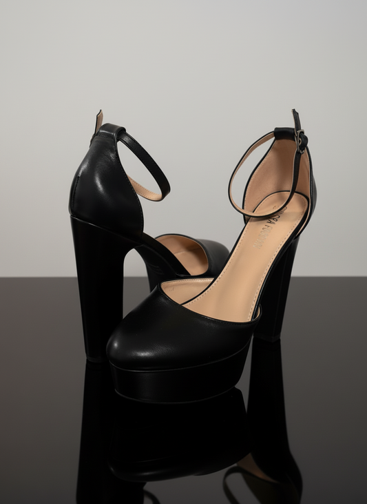 Scarpe con zeppa ecopelle