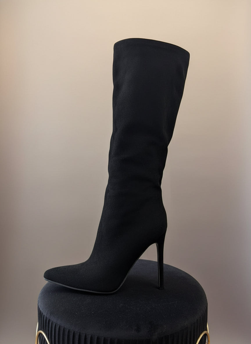 Stivali alti ecopelle scamosciata