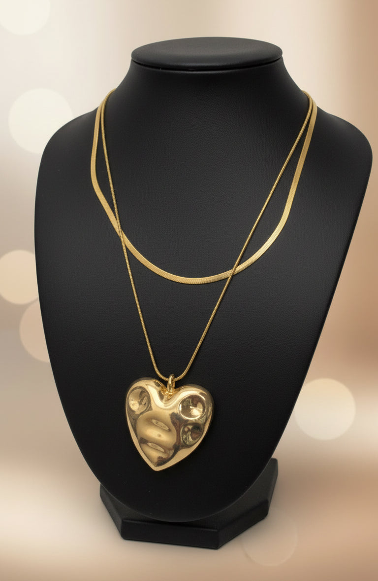 Collana unica con cuore