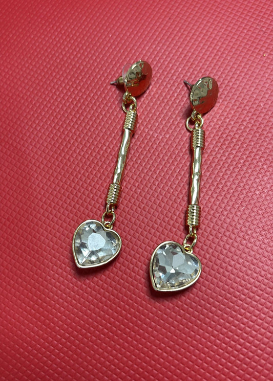 Orecchini martellati con ciondolo cuore