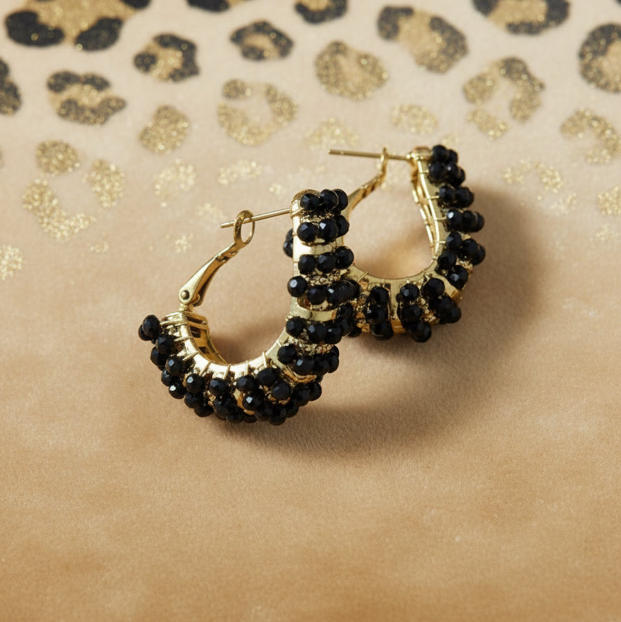 Orecchini con perline strass