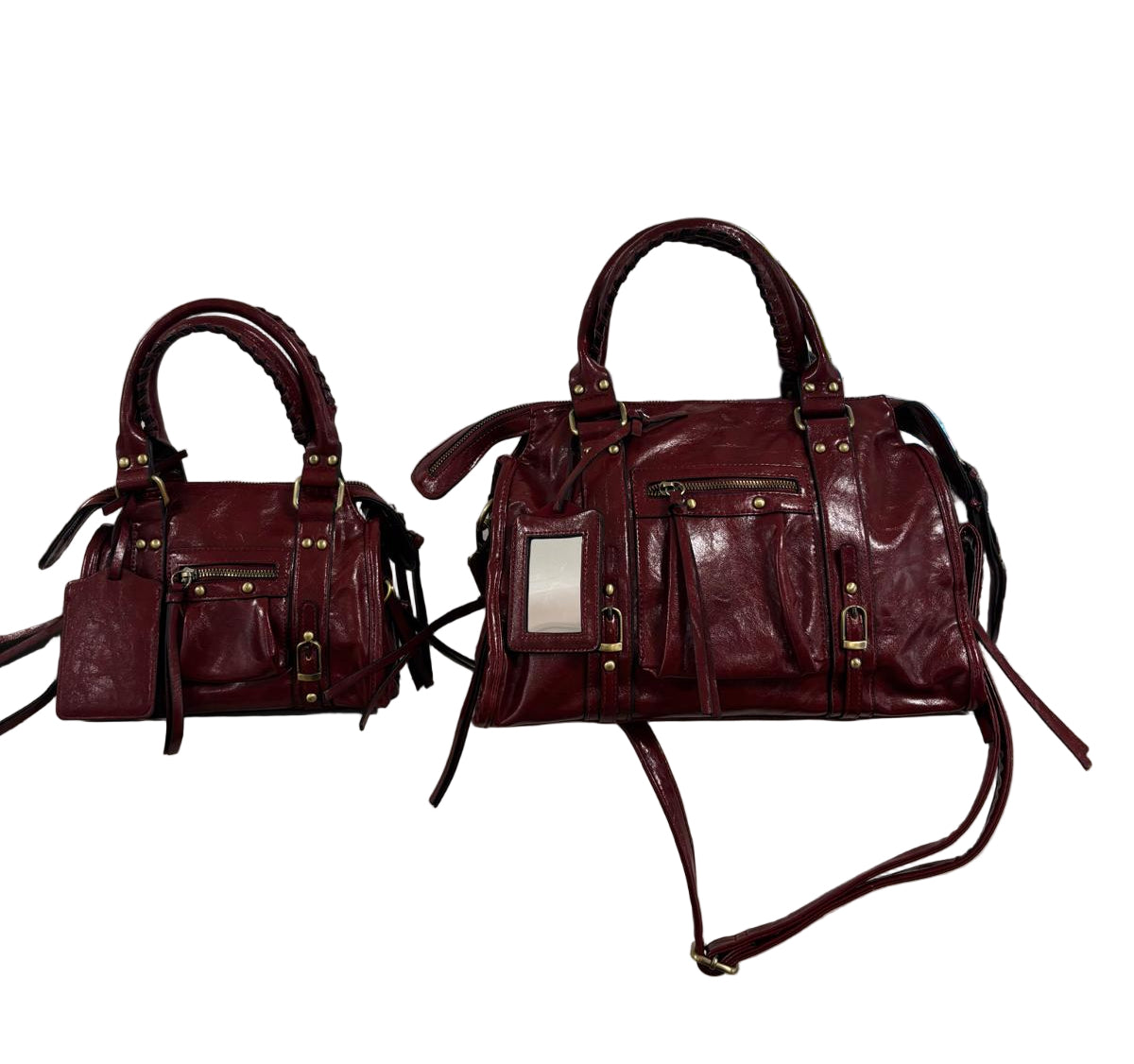 Bag in ecopelle lucida piccola modello balenciaga