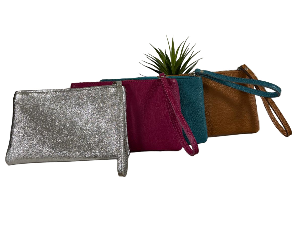 Pochette in vera pelle