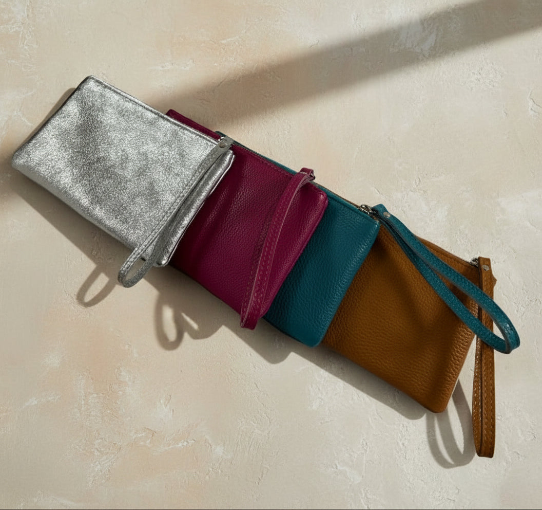 Pochette in vera pelle