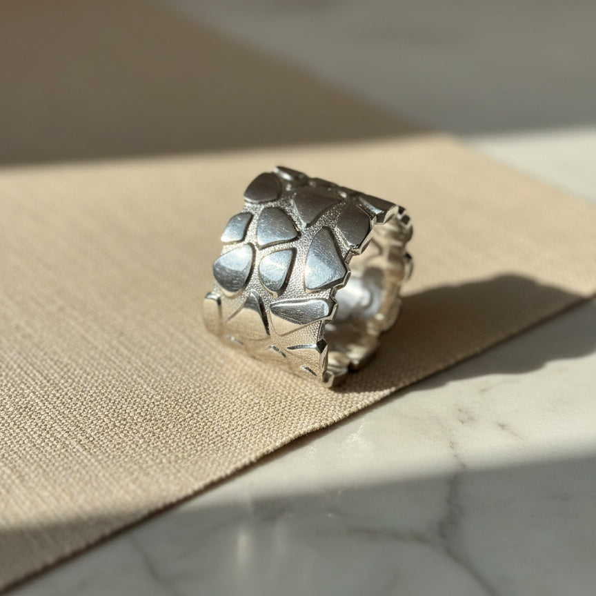 Bracciale a molla martellato