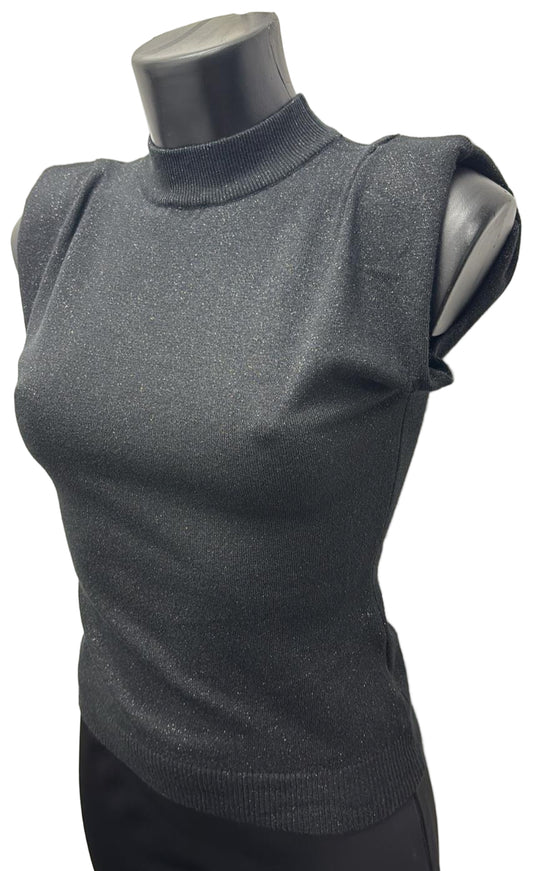 T-shirt laminata con spalline