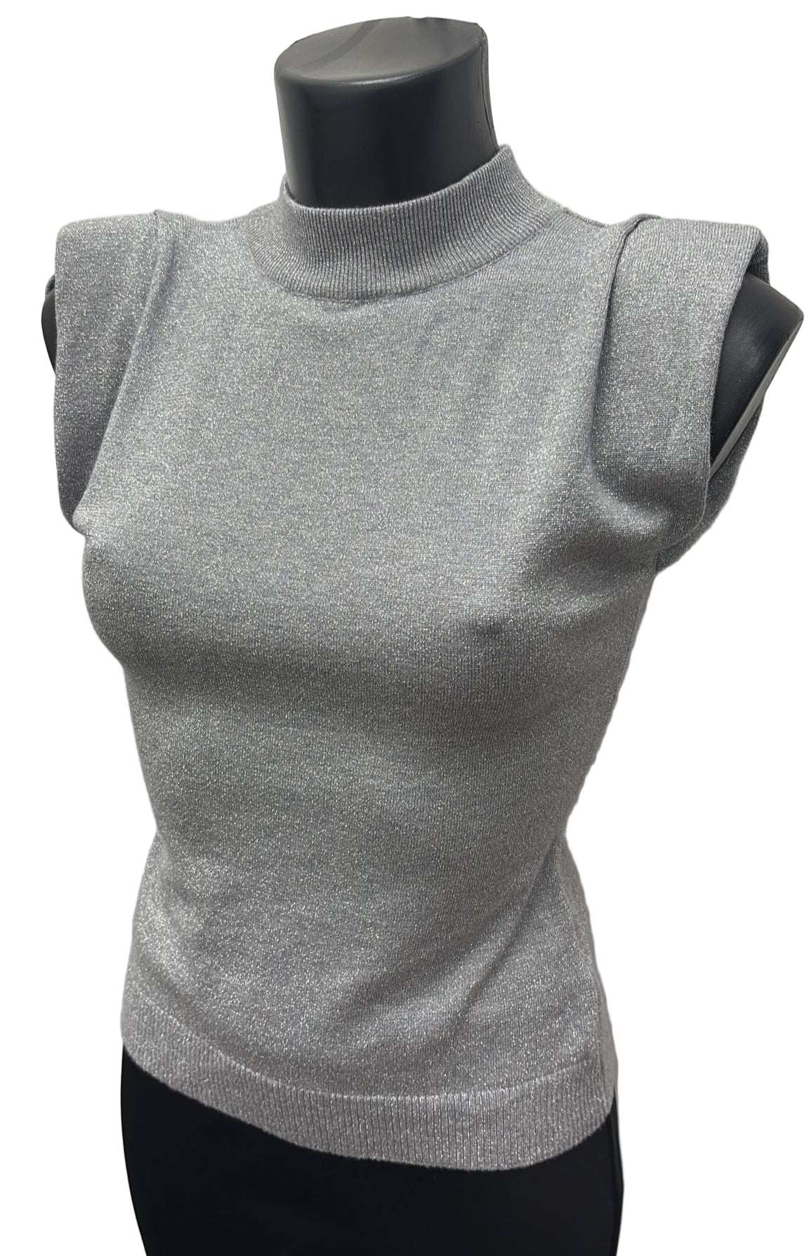 T-shirt laminata con spalline