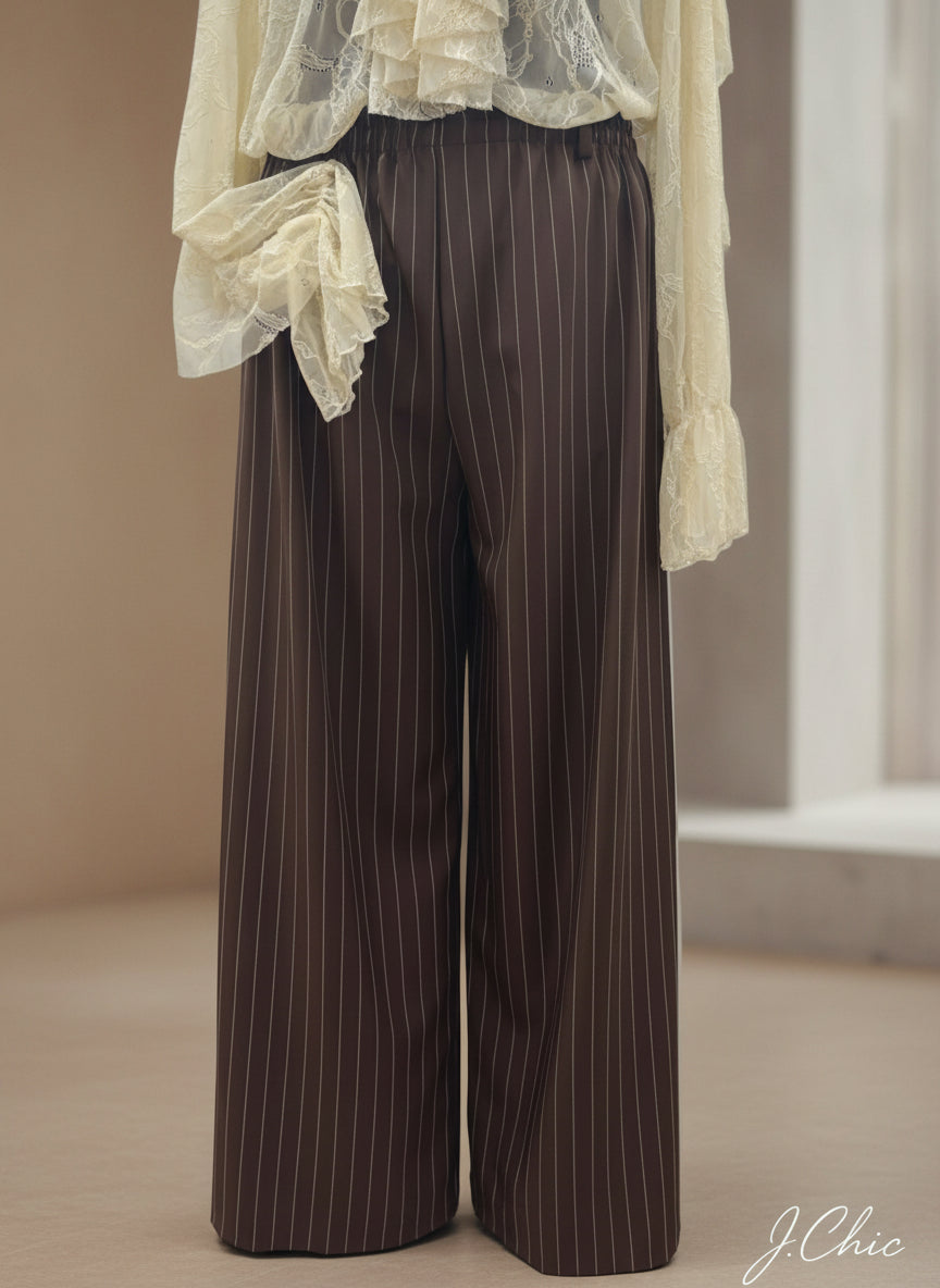 Pantalone gessato a palazzo