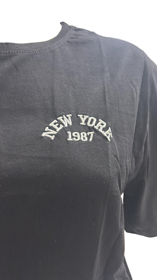 T-shirt puro cotone New York 1987