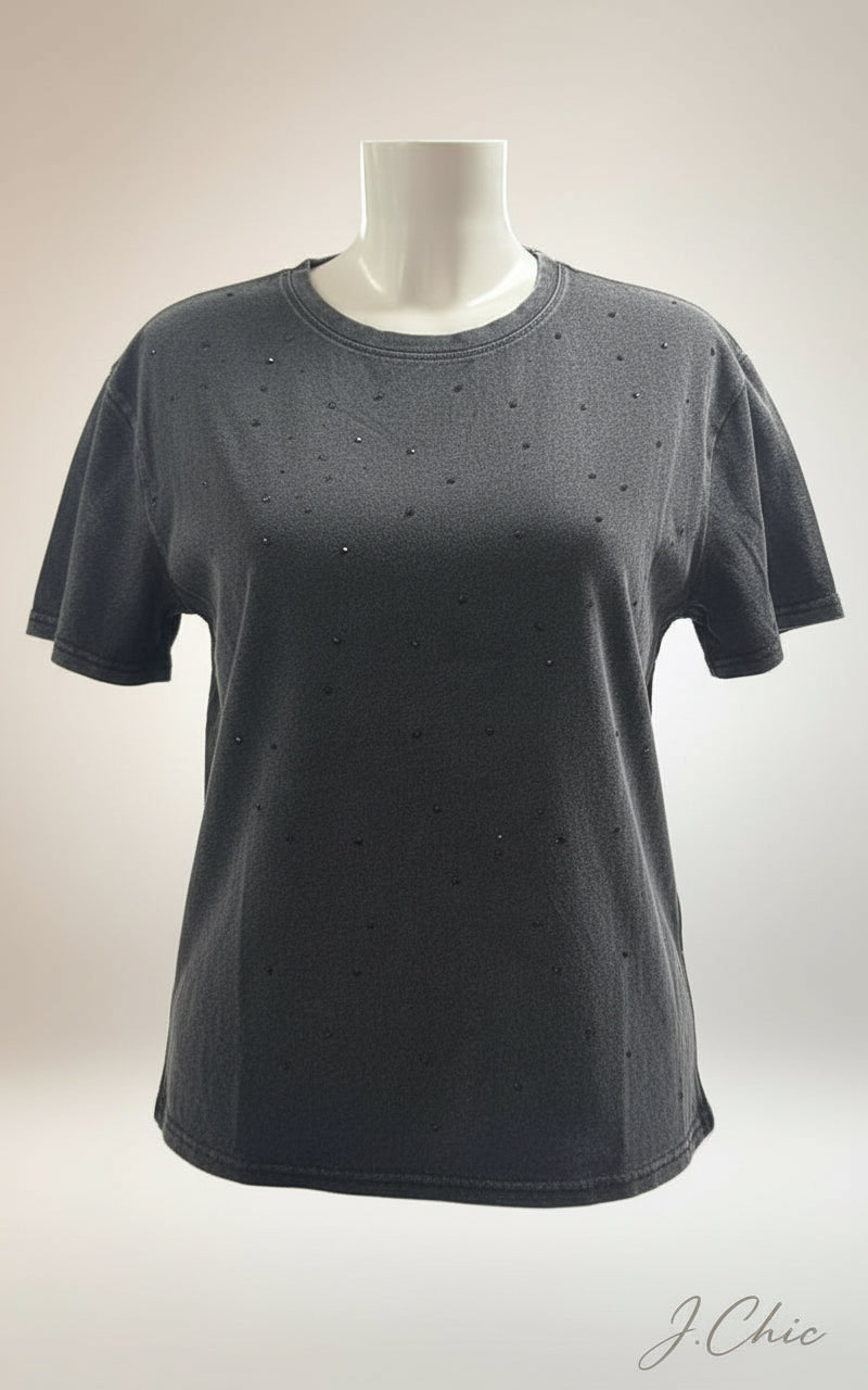 T-shirt con brillantini