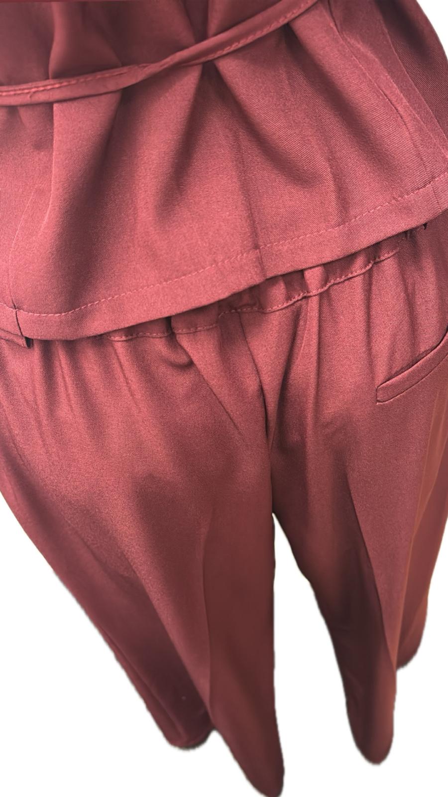 Completo gilet e pantalone palazzo