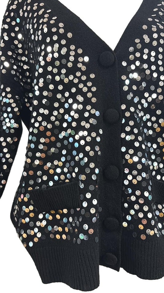 Cardigan con paillettes
