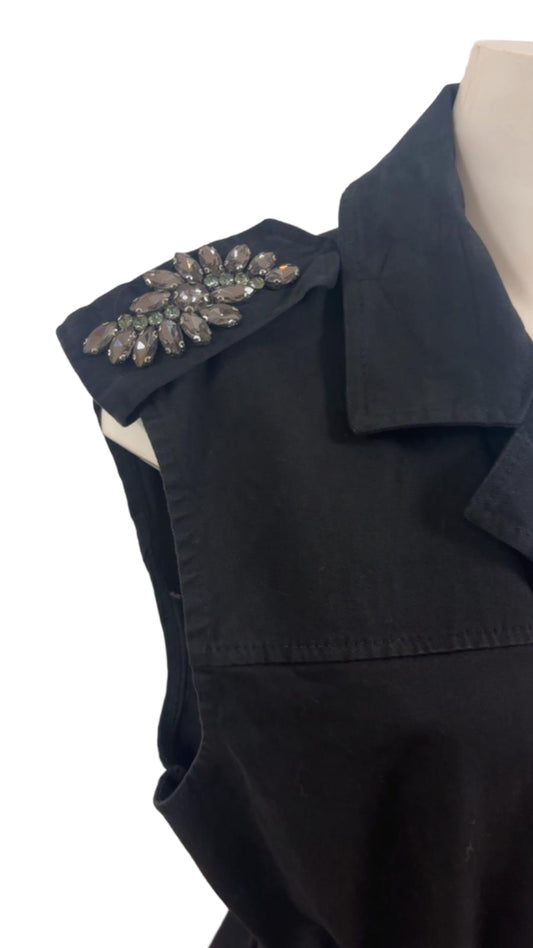 Sahariana in cotone smanicata