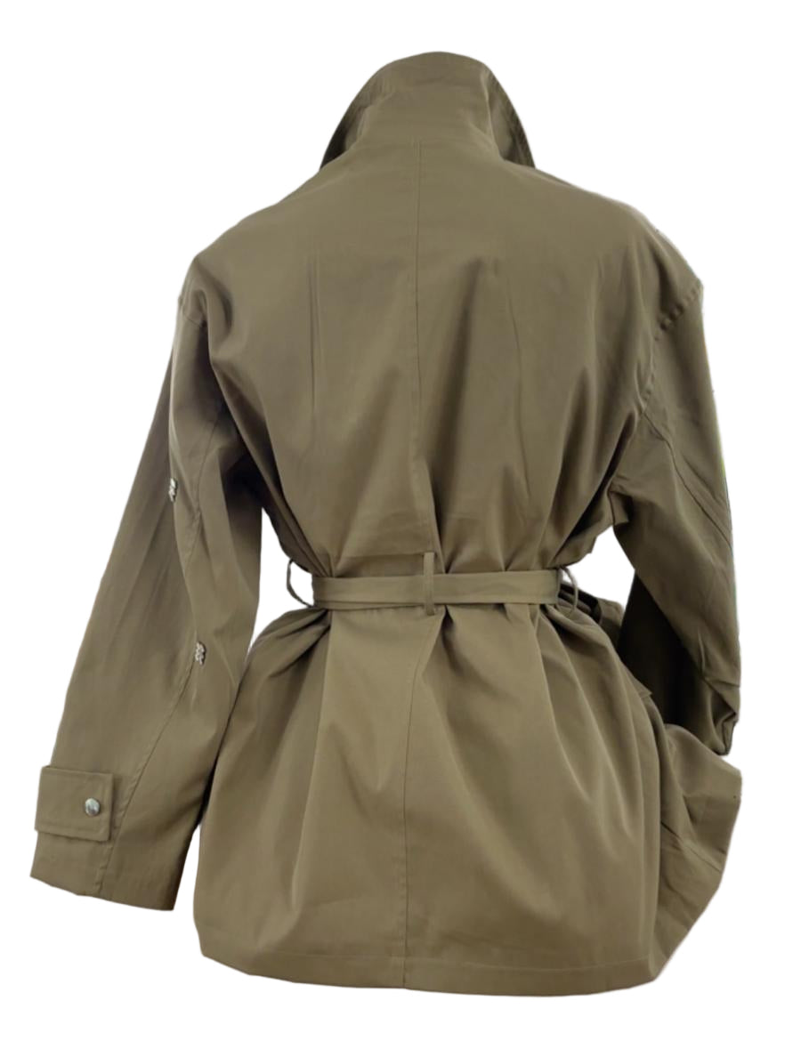 Trench corto con strass