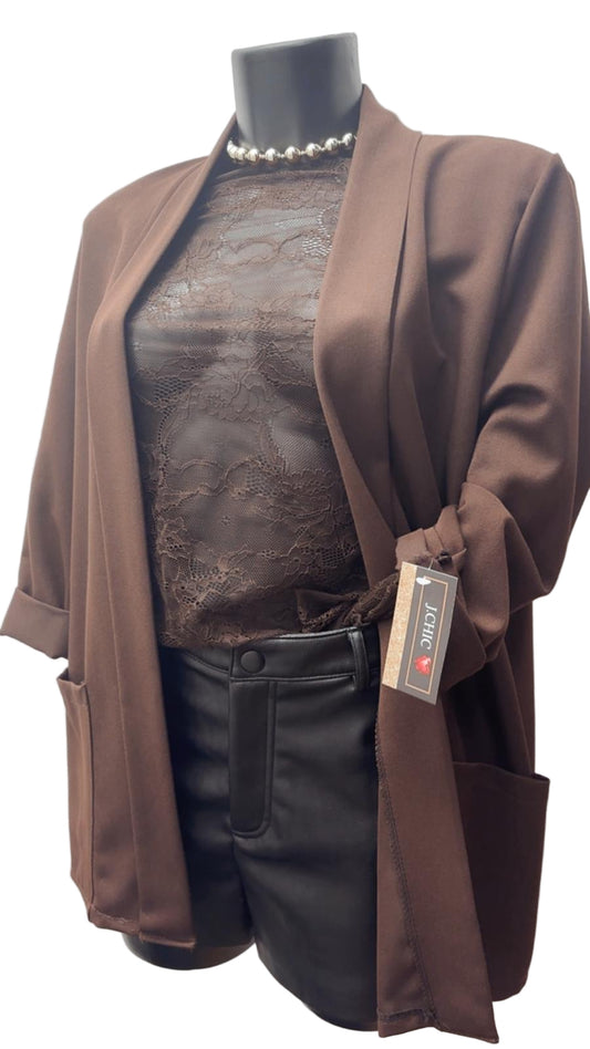 Maglia in pizzo elasticizzata