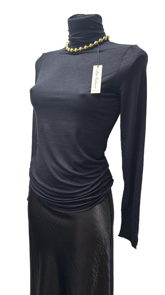 Maglia misto cashmere collo alto