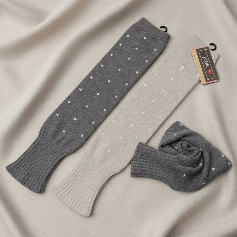Manicotti misto cashmere con strass