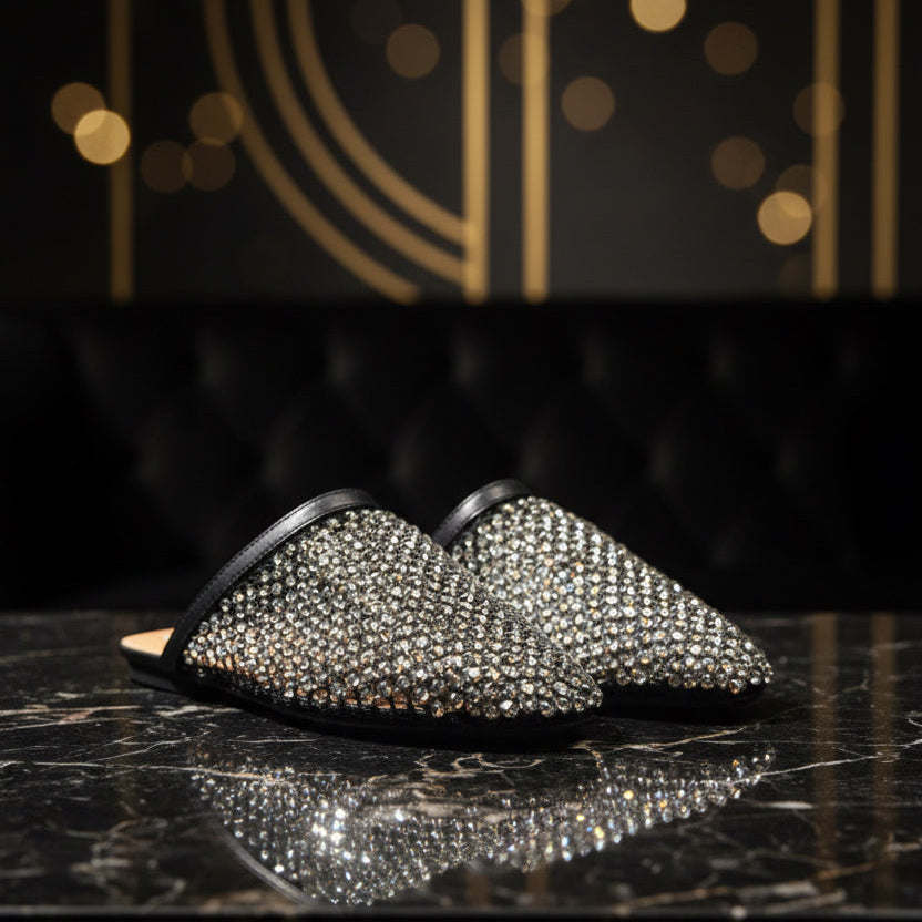 Sabot in rete e strass