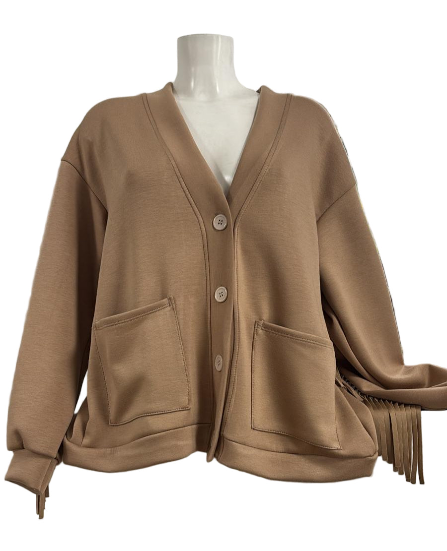 Cardigan con frange