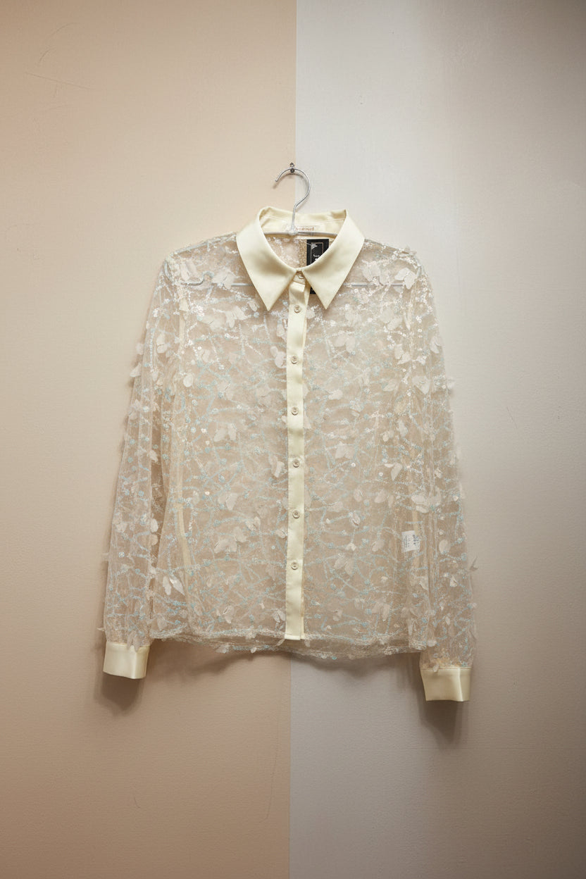 Camicia in tulle e raso