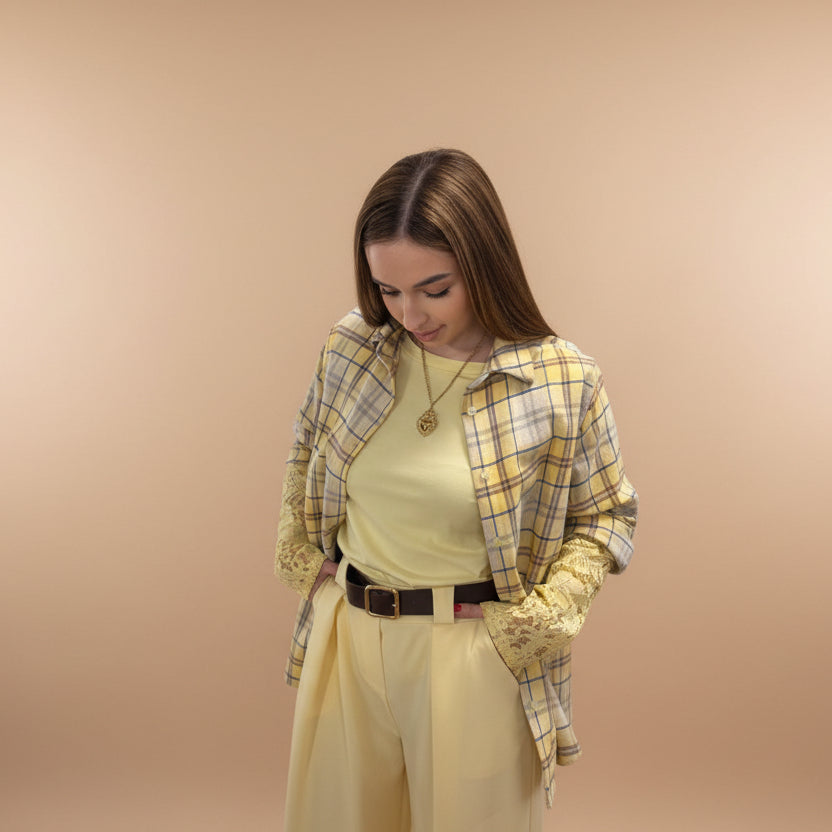 Camicia a scacchi in flanella