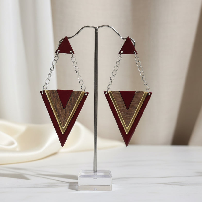 Orecchini pendenti a triangolo