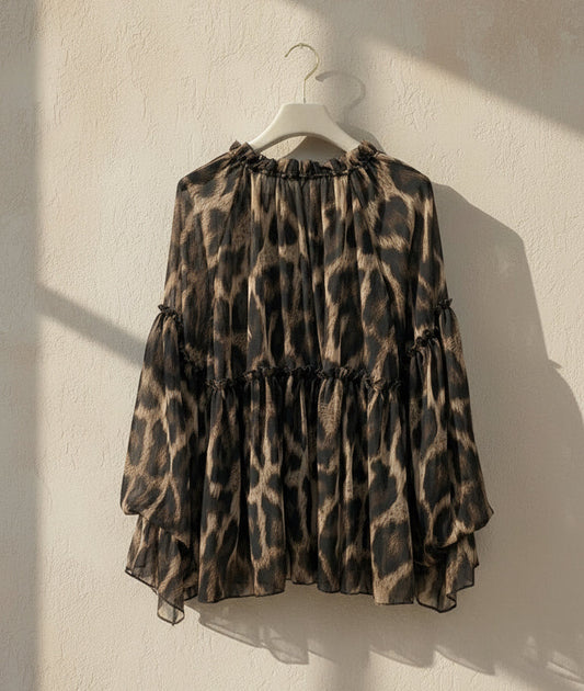 Camicia in tulle maculata