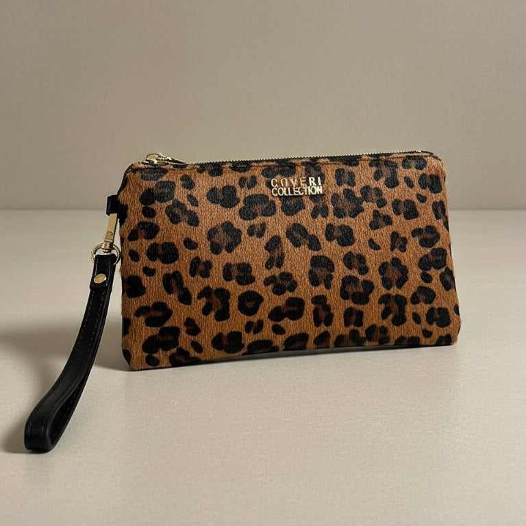 Pochette Coveri in ecopelle scamosciata