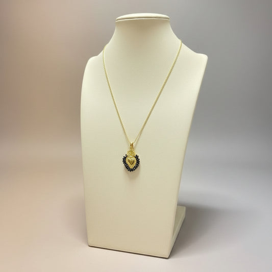 Collana cuore sacro con perline