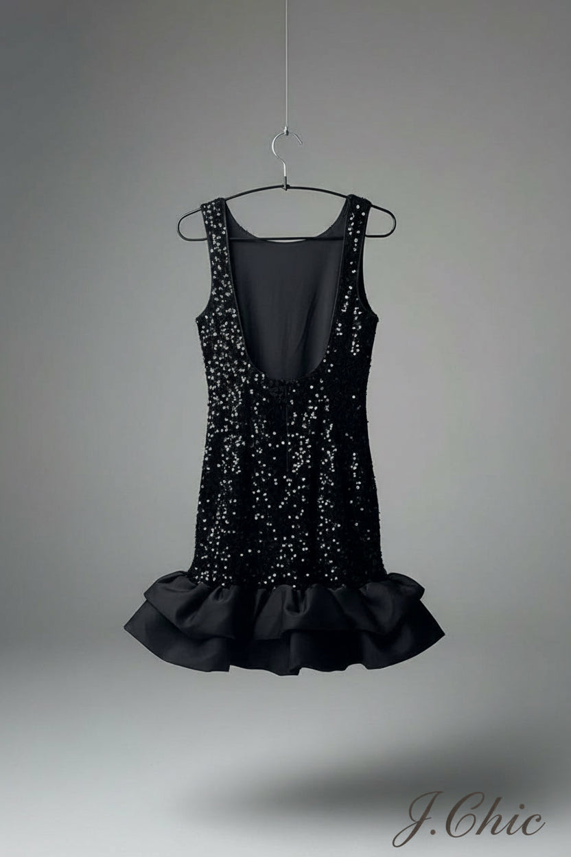 Abito in velluto con paillettes