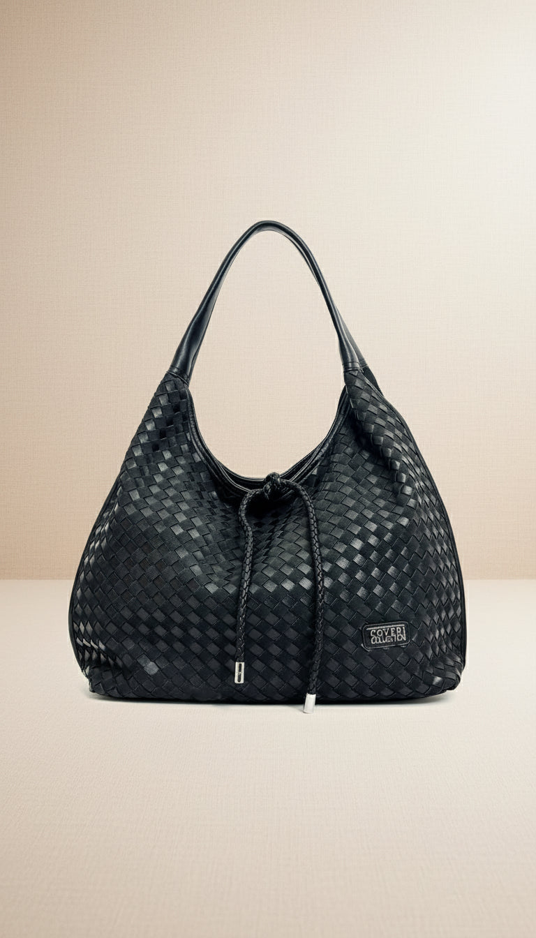 Borsa Coveri ecopelle intrecciata