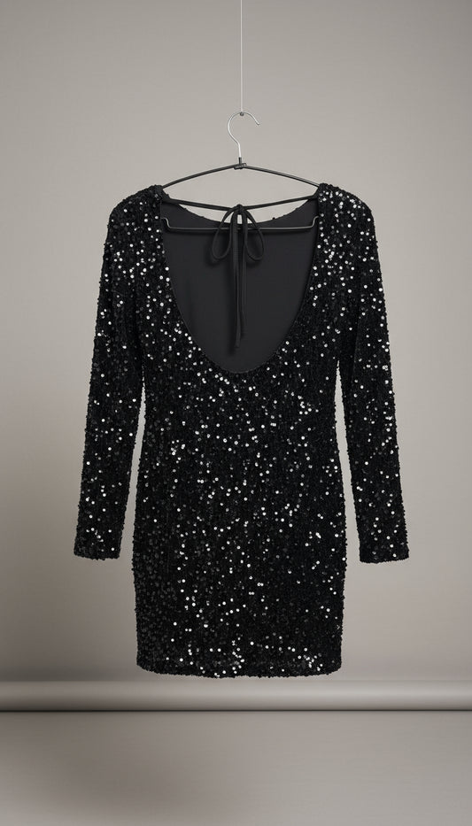 Abito in velluto con paillettes