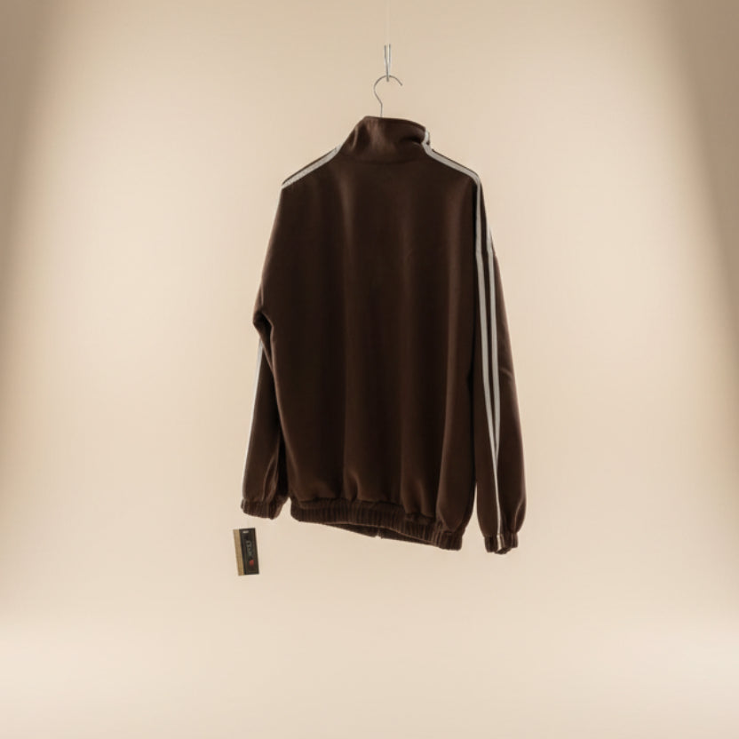 Bomber eco renna con alamari a contrasto