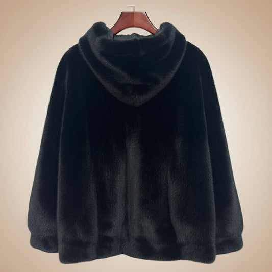 Ecopelliccia con cappuccio