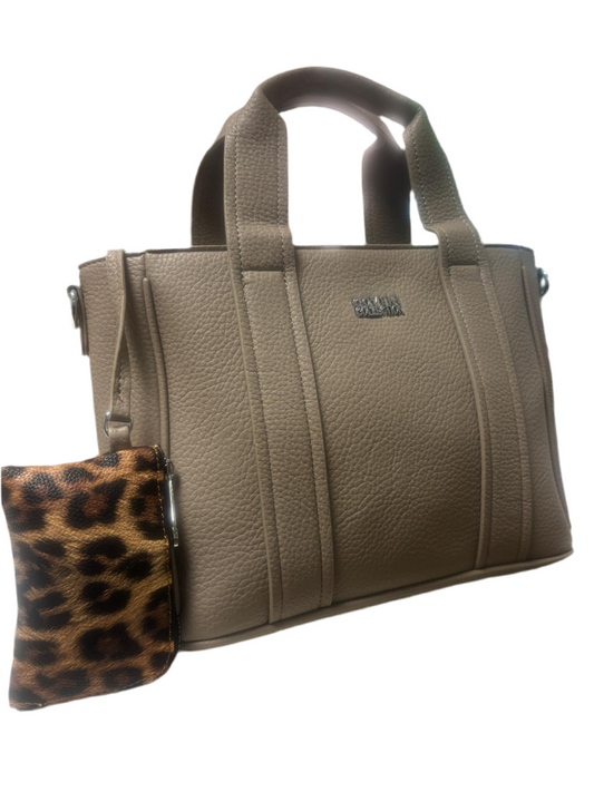 Bag ecopelle Coveri con porta documenti leopardato