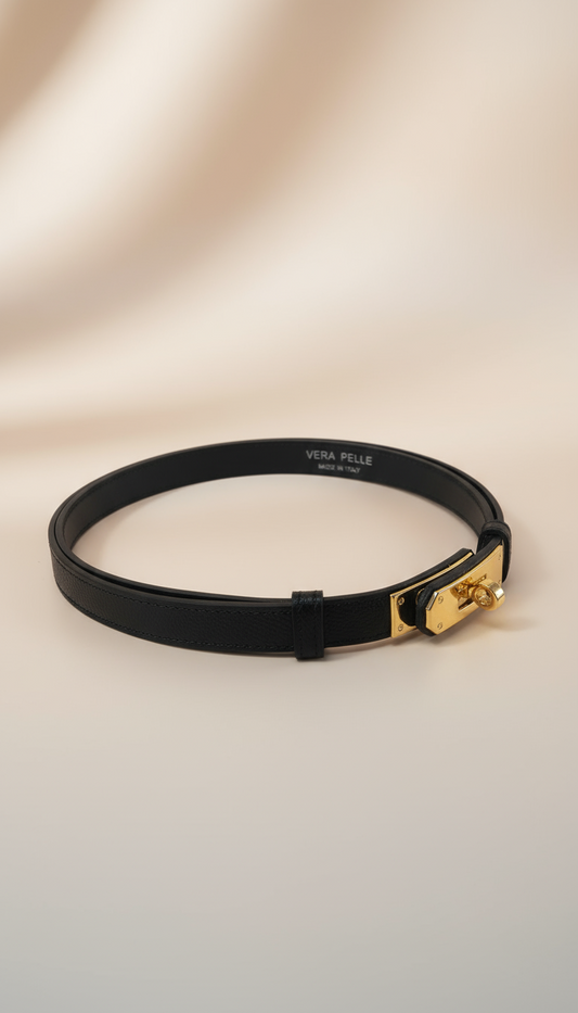 Cintura regolabile vera pelle