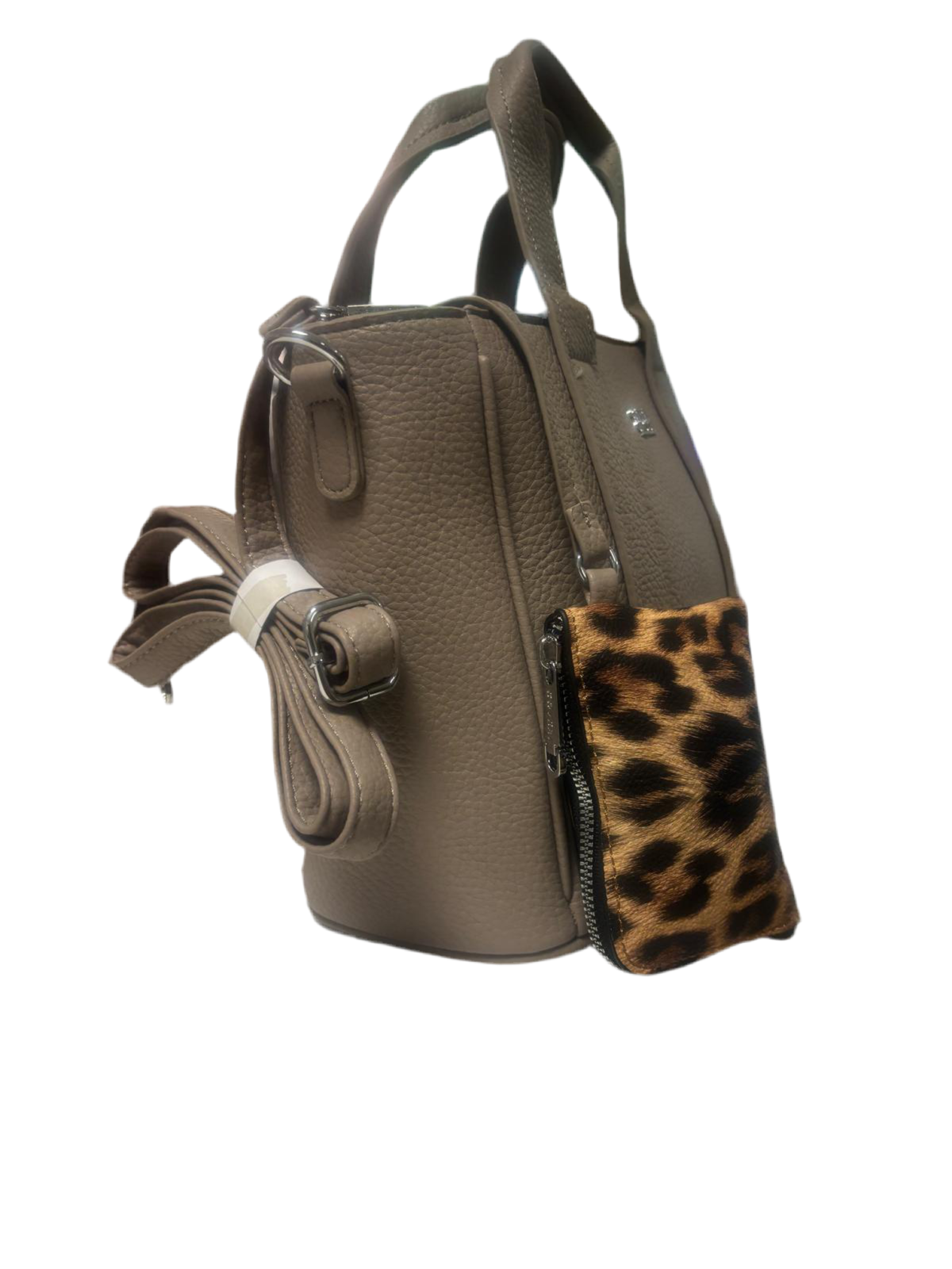 Bag ecopelle Coveri con porta documenti leopardato