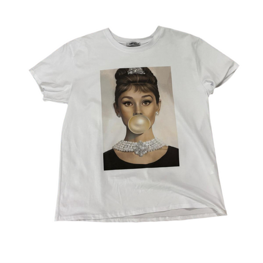 T-shirt bianca con stampa