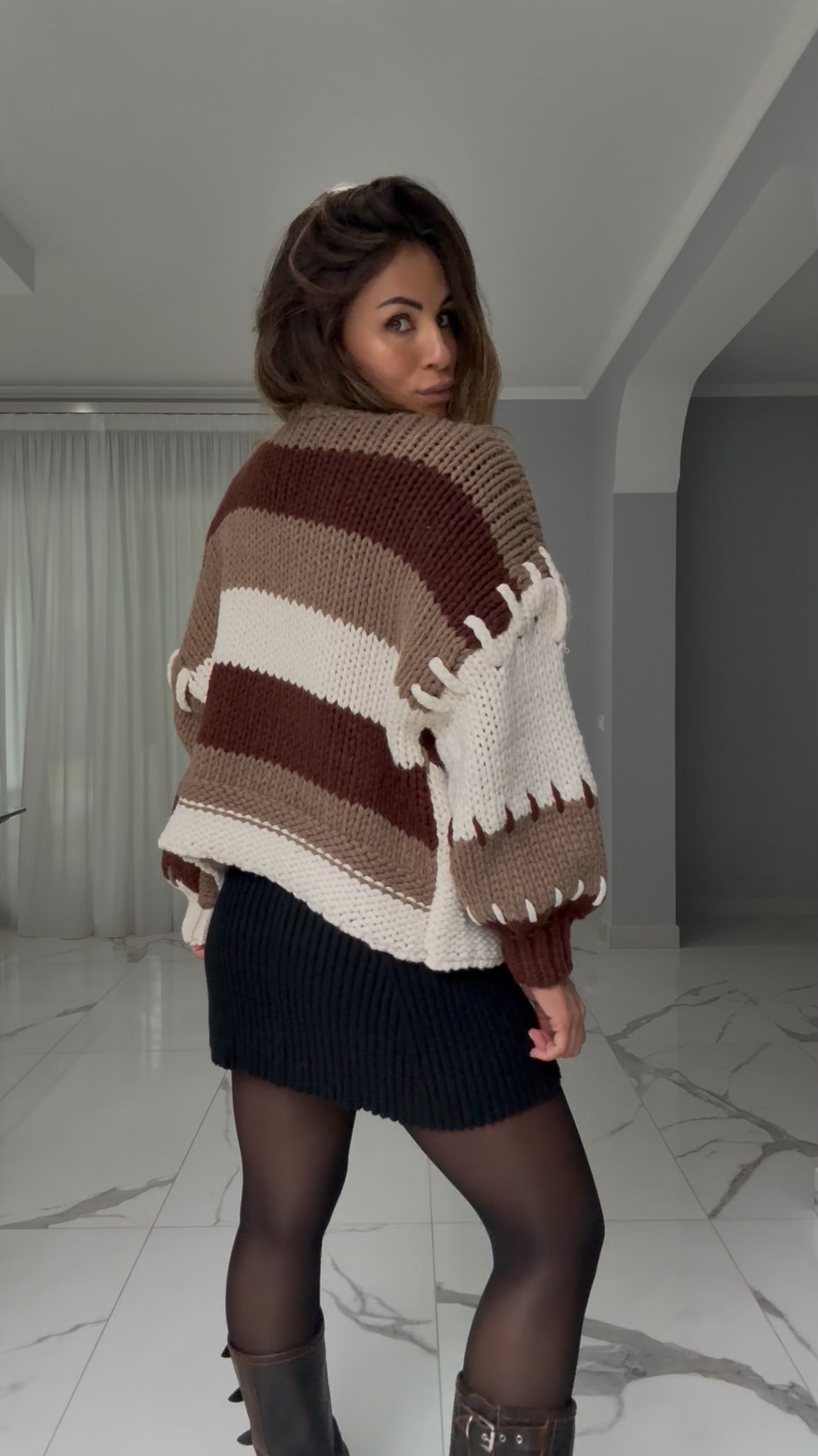 Cardigan intrecciato