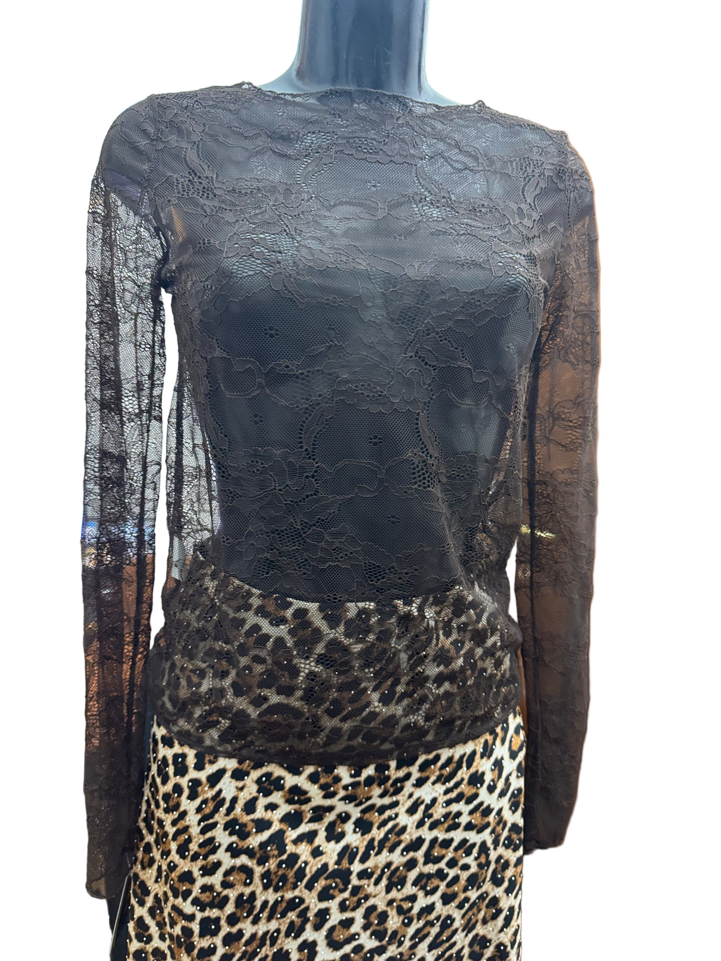 Maglia in pizzo elasticizzata