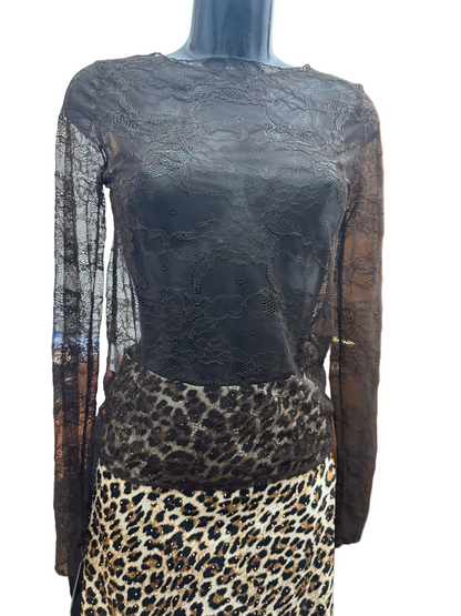 Maglia in pizzo elasticizzata