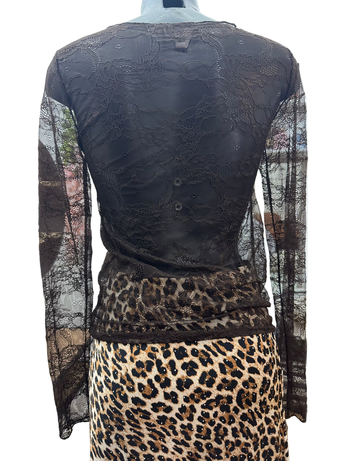 Maglia in pizzo elasticizzata