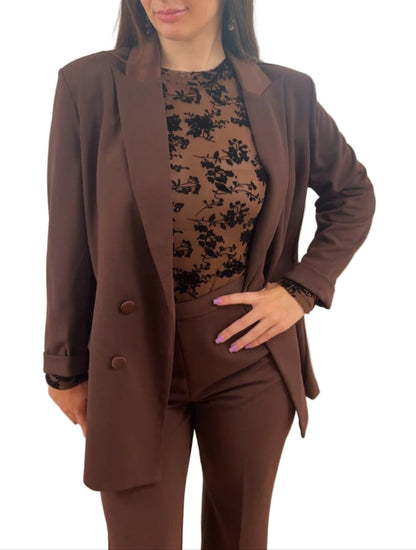 Completo Giacca e Pantalone elasticizzato con profili in raso