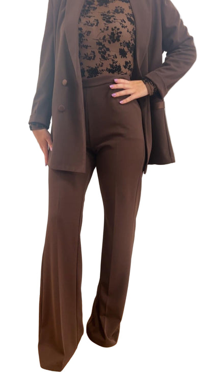 Completo Giacca e Pantalone elasticizzato con profili in raso