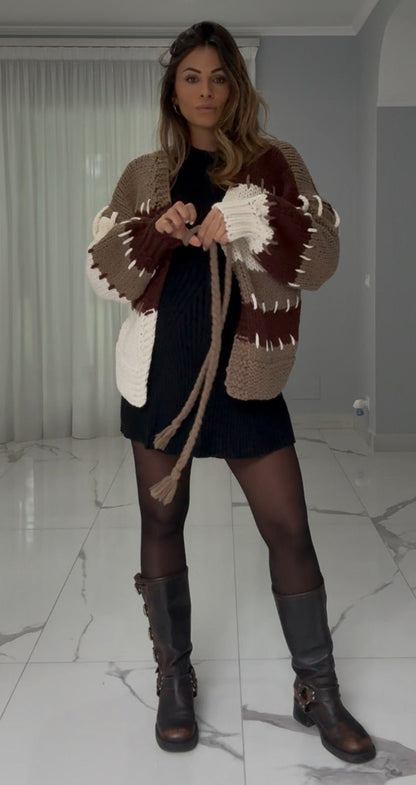 Cardigan intrecciato