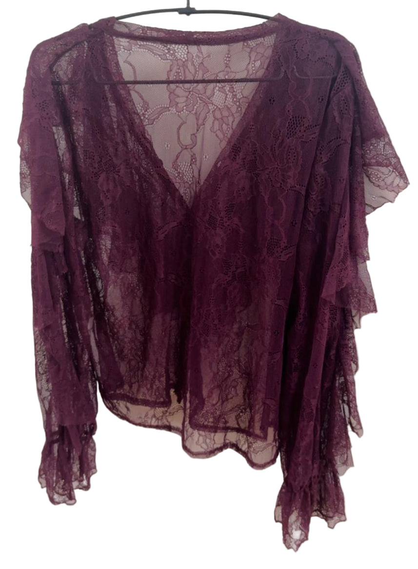 Camicia in pizzo con rouge