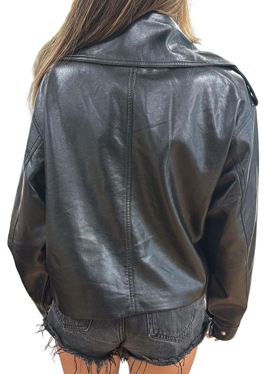 Chiodo over eco pelle