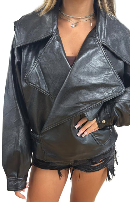 Chiodo over eco pelle