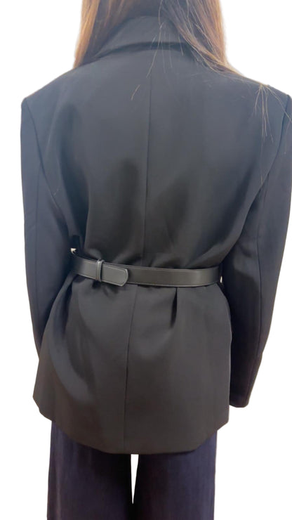Giacca sartoriale doppiopetto con cintura