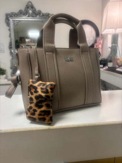 Bag ecopelle Coveri con porta documenti leopardato